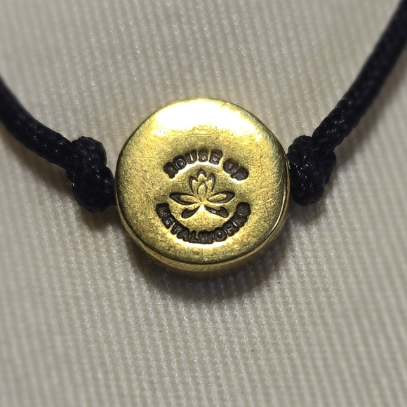 House Of Metalworks Gold and Black Adjustable Caduceus Bracelet - Picture 3 of 4